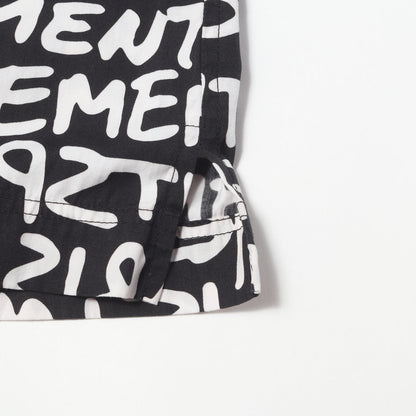 グラフィティ柄 コットン イージーショーツ(Grafitti Print Poplin Shorts)