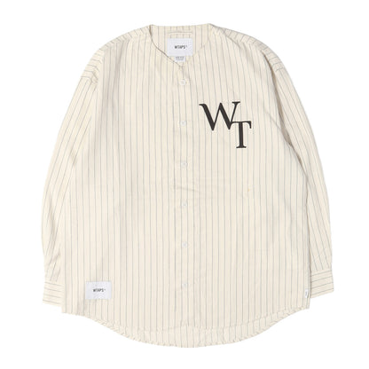 22SS ストライプ フランネル ベースボールシャツ(LEAGUE LS COTTON. FLANNEL STRIPE)