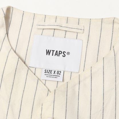 22SS ストライプ フランネル ベースボールシャツ(LEAGUE LS COTTON. FLANNEL STRIPE)