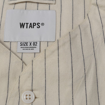 22SS ストライプ フランネル ベースボールシャツ(LEAGUE LS COTTON. FLANNEL STRIPE)