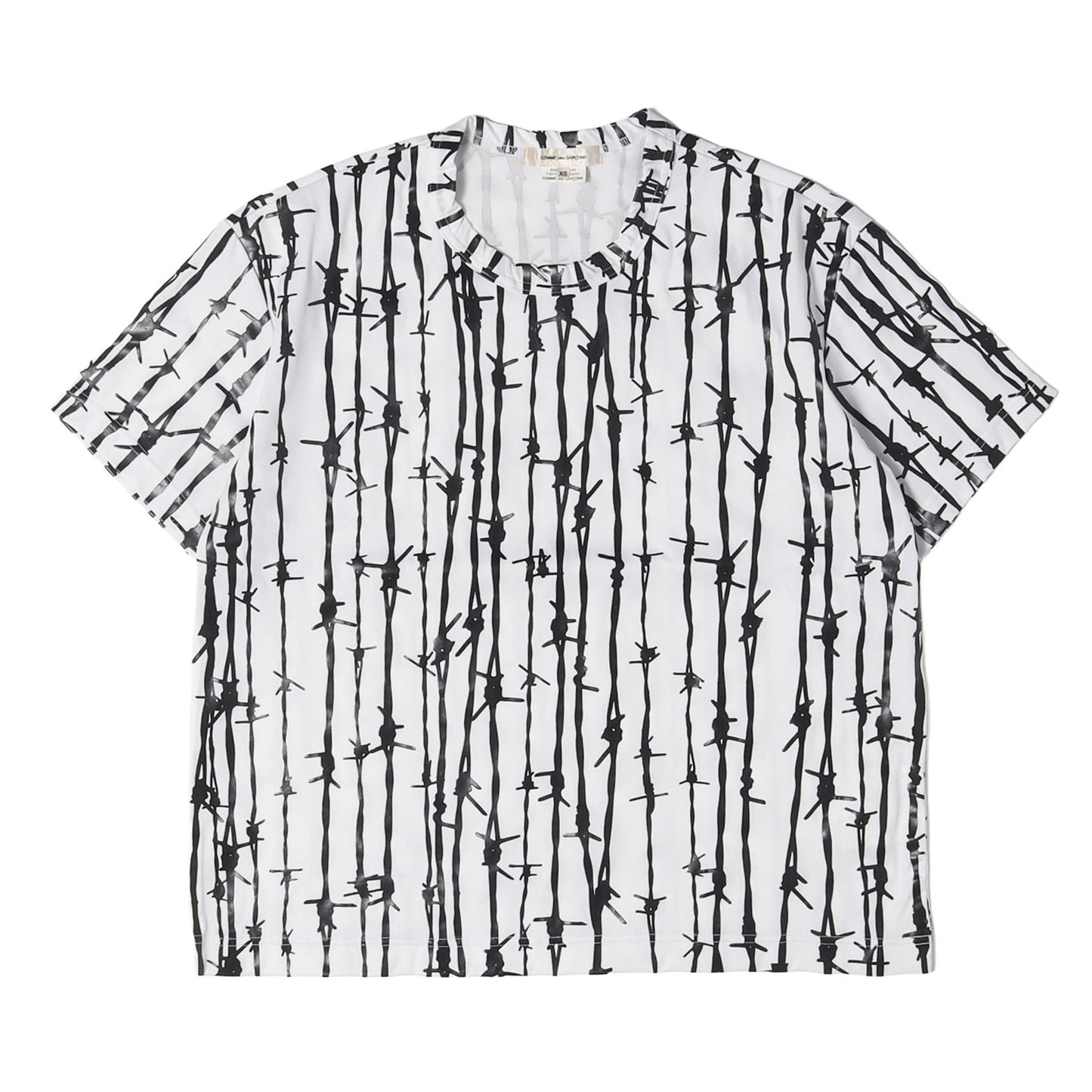 24AW 有刺鉄線グラフィック ジャージー Tシャツ