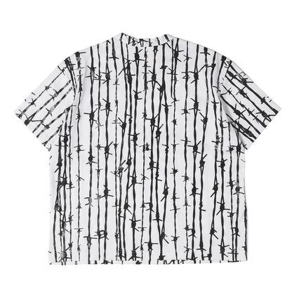 24AW 有刺鉄線グラフィック ジャージー Tシャツ