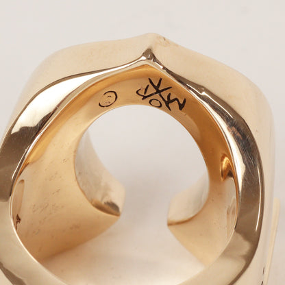 8K ゴールド ダイヤ ホースシュー リング(H.S RING GOLD/STONE)