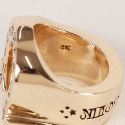8K ゴールド ダイヤ ホースシュー リング(H.S RING GOLD/STONE)