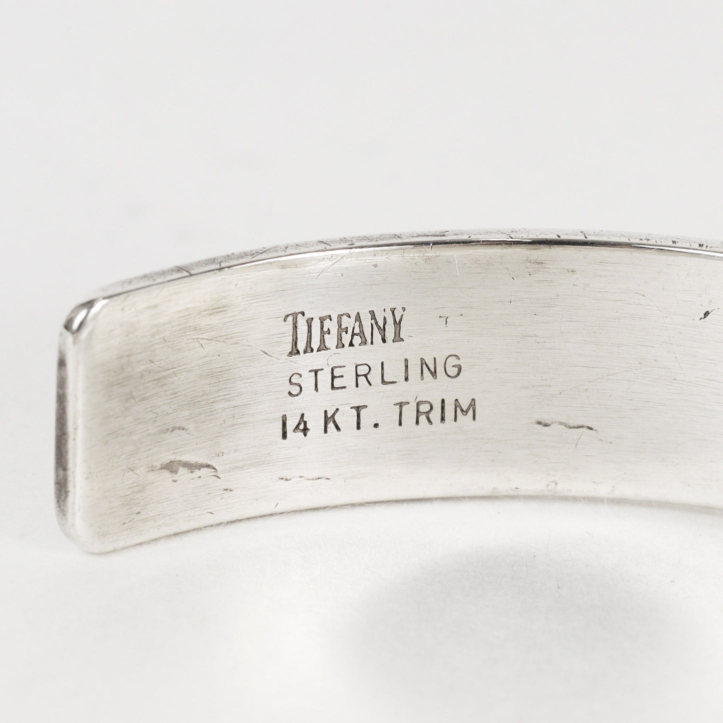 Vintag Tiffany K14コンビ シルバー バングル