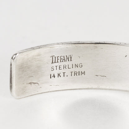 Vintag Tiffany K14コンビ シルバー バングル