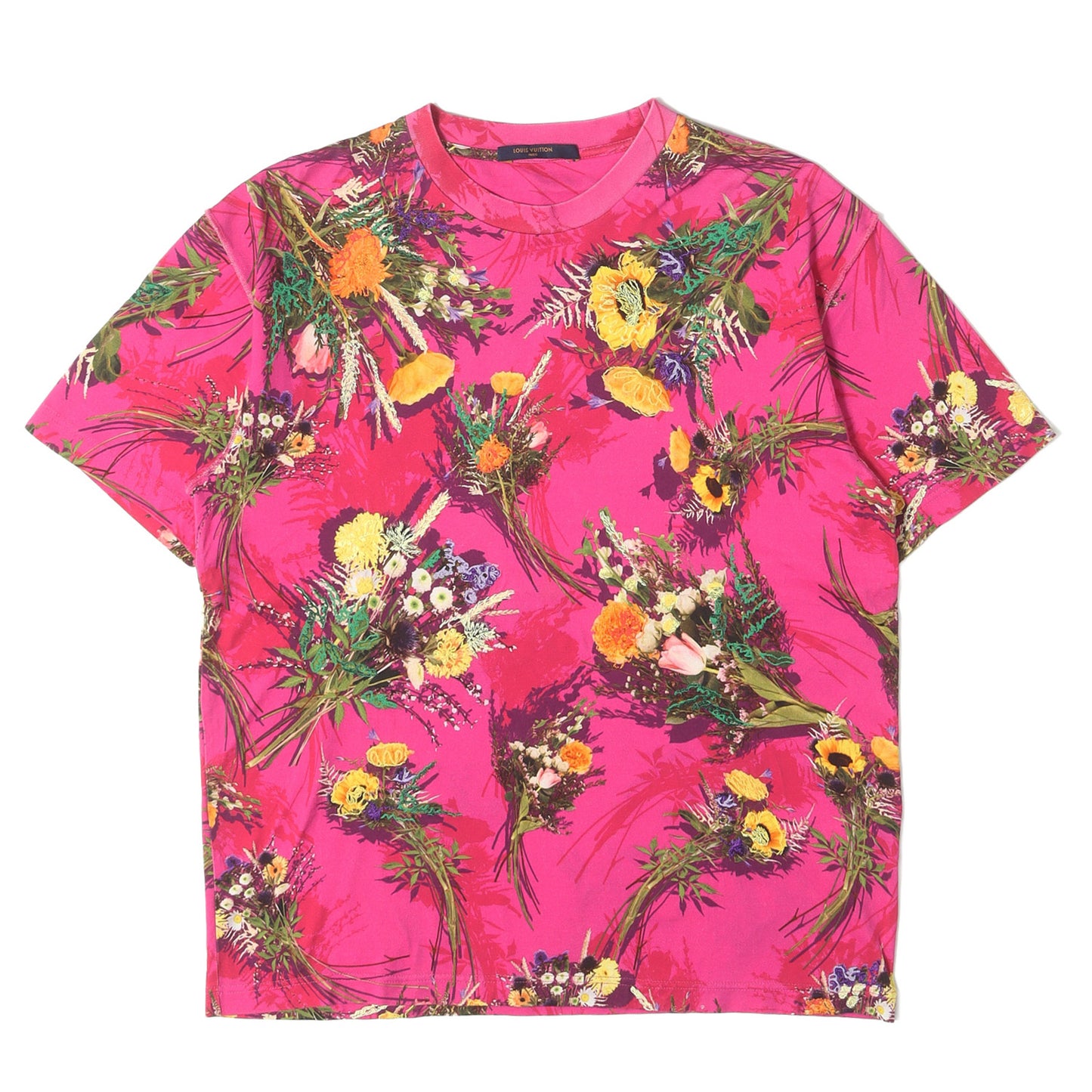 20SS フローラル 刺繍柄 クルーネック Tシャツ