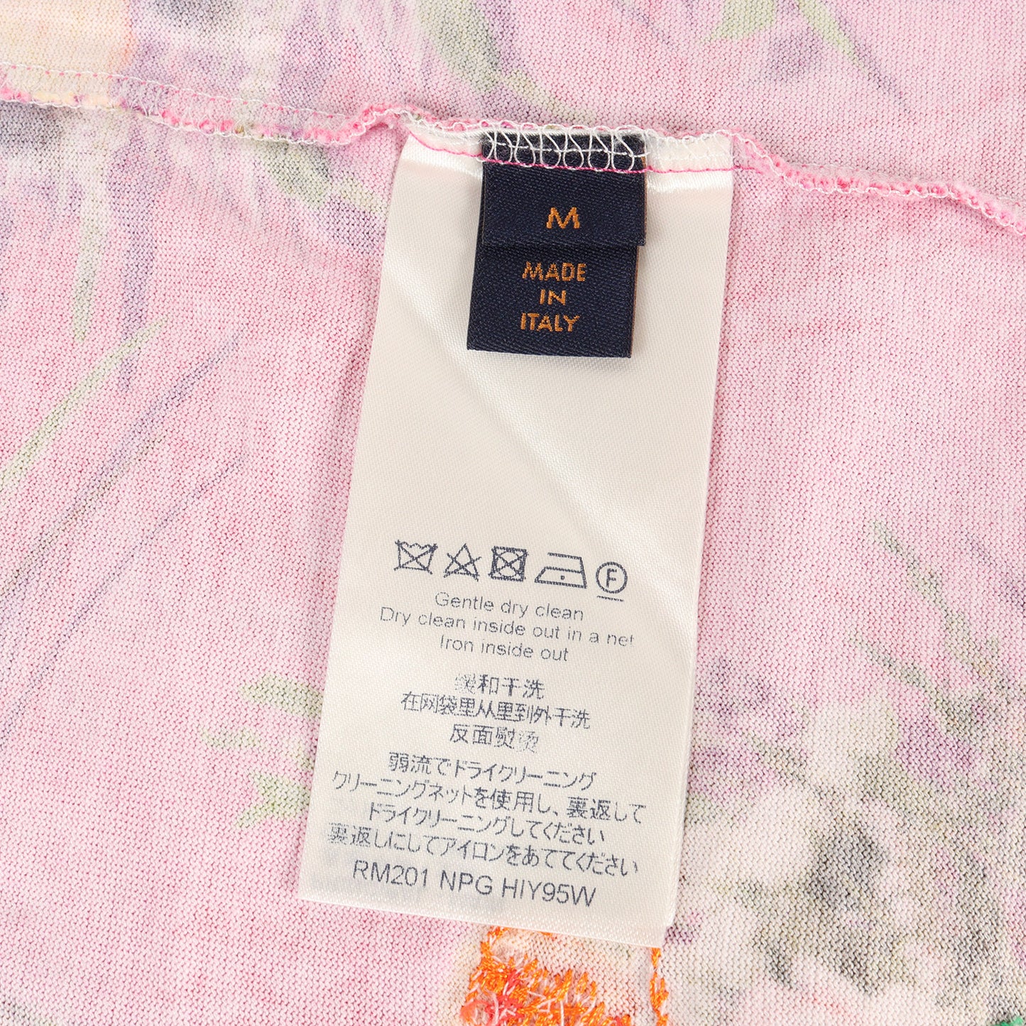 20SS フローラル 刺繍柄 クルーネック Tシャツ