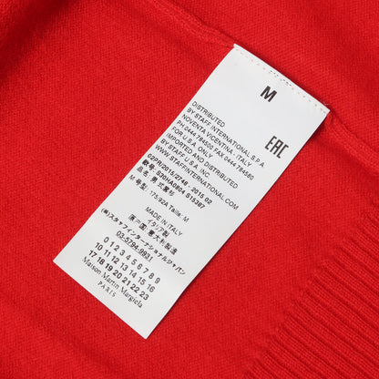 14 レザーエルボーパッチ クルーネック ウールニット