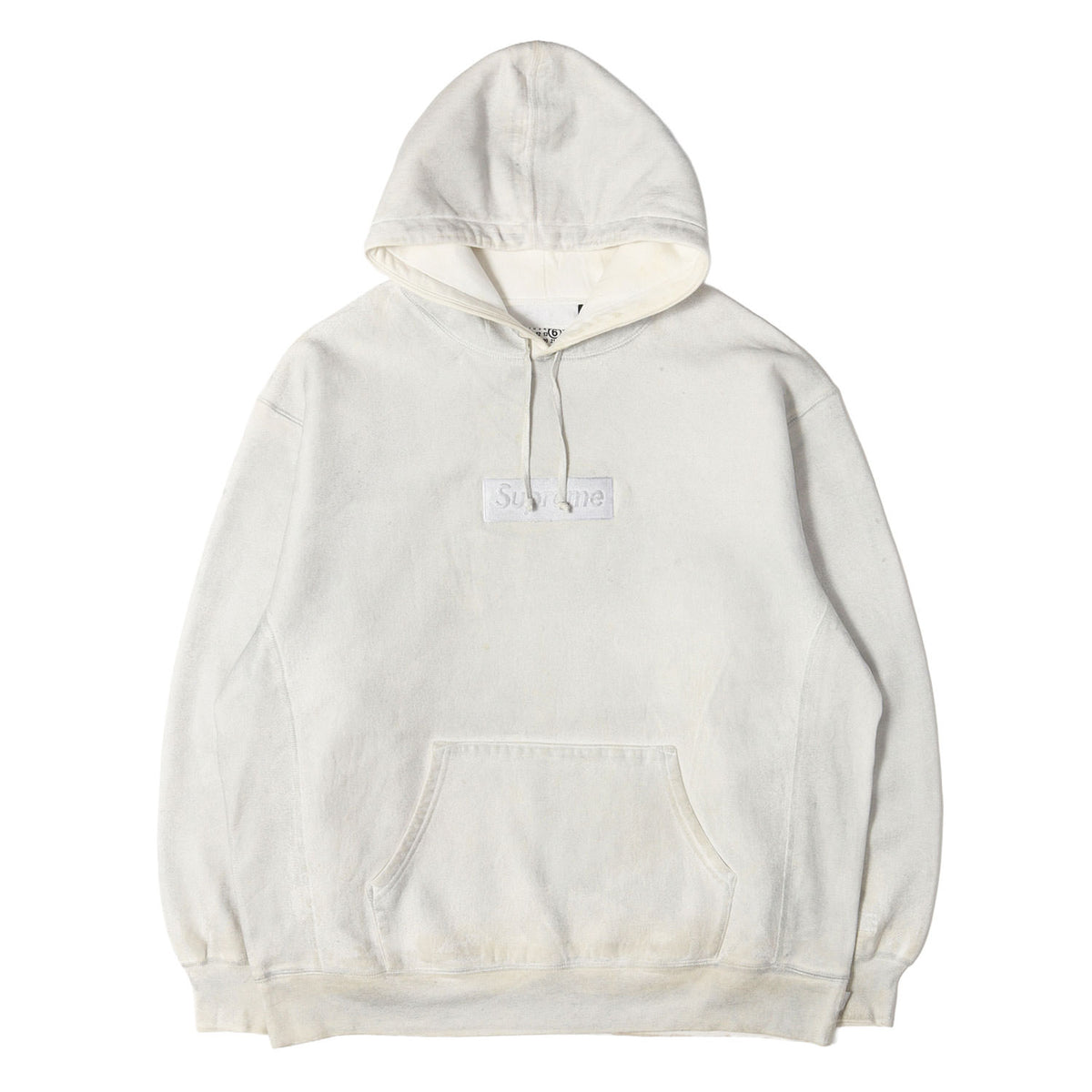 24SS ×MM6 Maison Margiela フォイル加工 BOXロゴ スウェットパーカー(Foil Box Logo Hooded Sweatshirt)