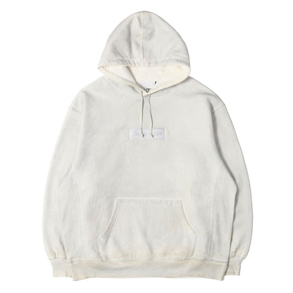 24SS ×MM6 Maison Margiela フォイル加工 BOXロゴ スウェットパーカー(Foil Box Logo Hooded Sweatshirt)