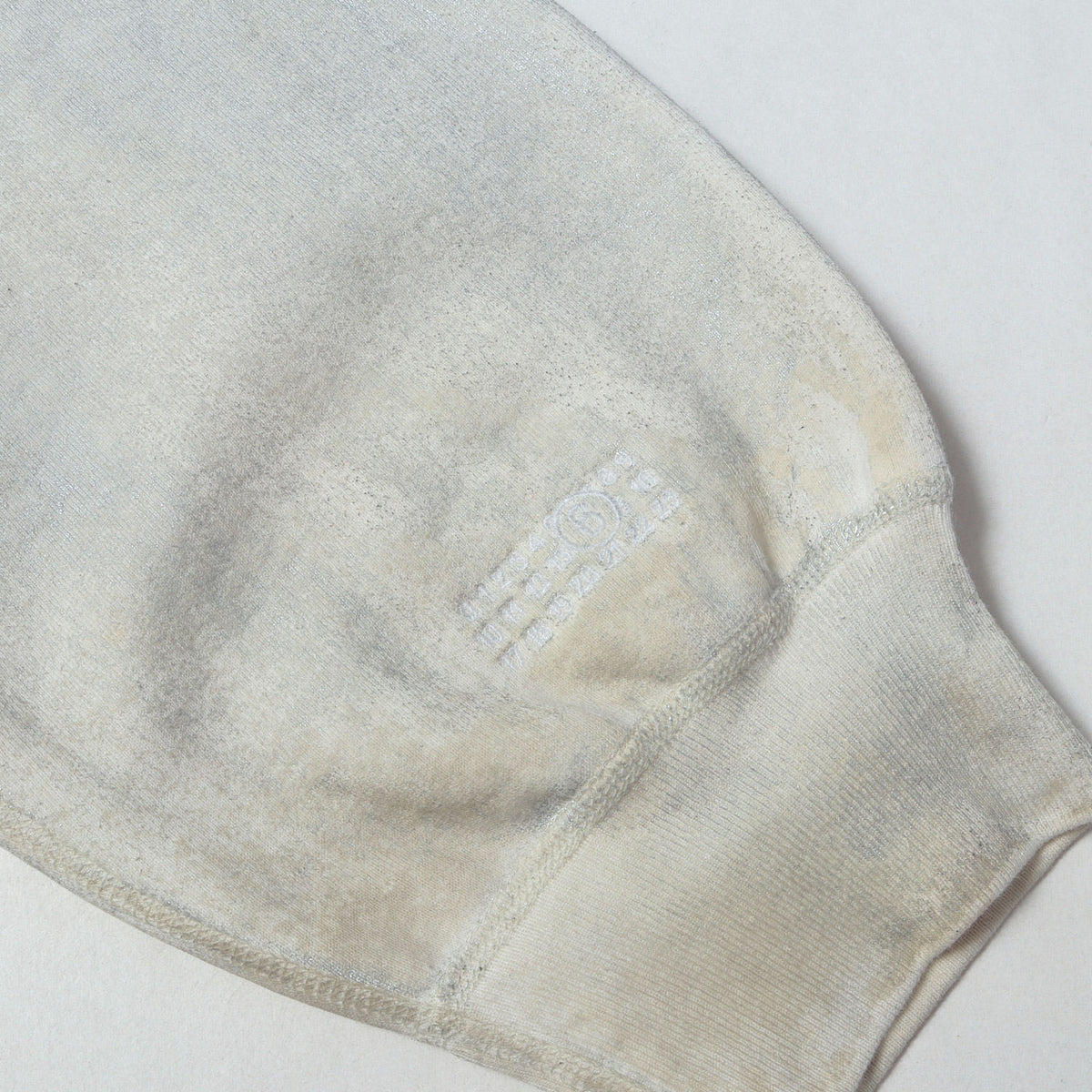 24SS ×MM6 Maison Margiela フォイル加工 BOXロゴ スウェットパーカー(Foil Box Logo Hooded Sweatshirt)