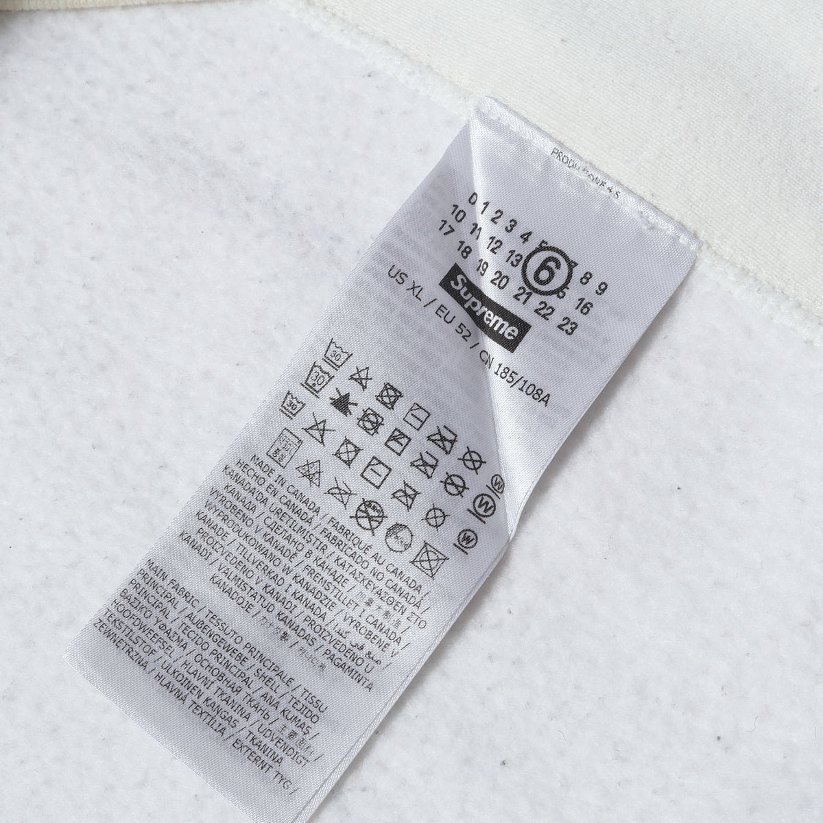 24SS ×MM6 Maison Margiela フォイル加工 BOXロゴ スウェットパーカー(Foil Box Logo Hooded Sweatshirt)
