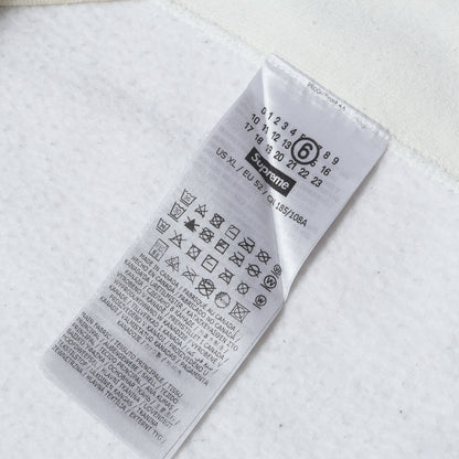 24SS ×MM6 Maison Margiela フォイル加工 BOXロゴ スウェットパーカー(Foil Box Logo Hooded Sweatshirt)
