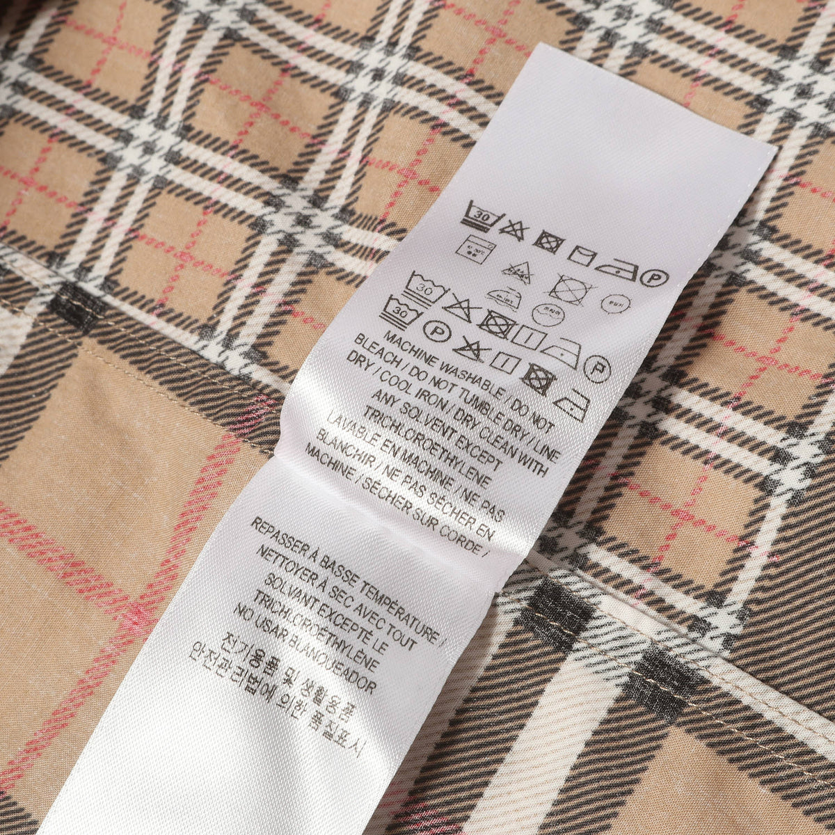 パッチワークプリント ノバチェック コットン シャツ