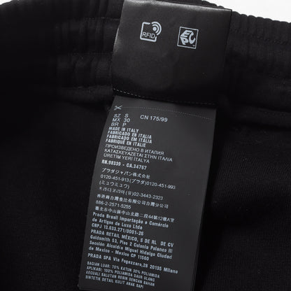 三角ロゴプレート付き Re-Nylon カーゴポケット スウェットパンツ