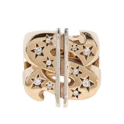 8K ゴールド ダイヤ ダラーリング(DOLLAR RING GOLD/STONE)