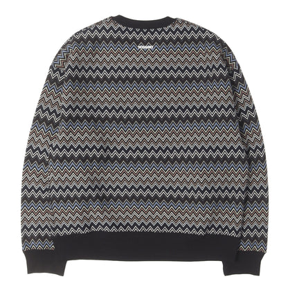 24AW ヘリンボーン 総柄 クルーネック スウェット