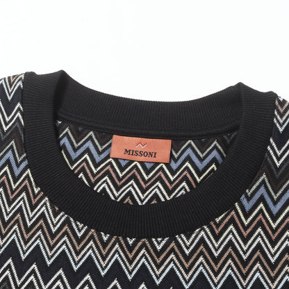 24AW ヘリンボーン 総柄 クルーネック スウェット