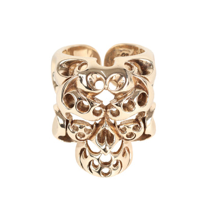 8K ゴールド ボルネオスカル リング(BORNEO SKULL RING / GOLD)