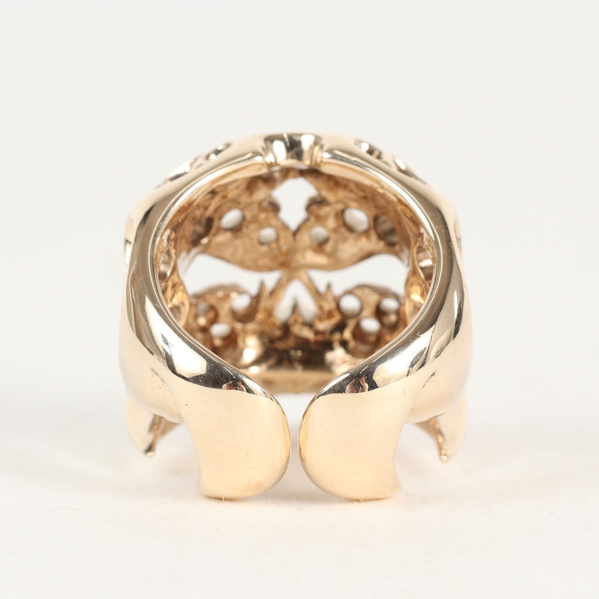 8K ゴールド ボルネオスカル リング(BORNEO SKULL RING / GOLD)