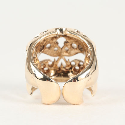 8K ゴールド ボルネオスカル リング(BORNEO SKULL RING / GOLD)