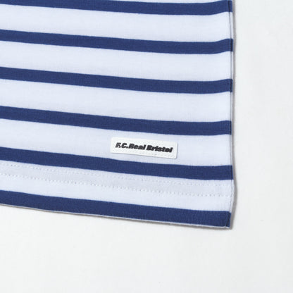 22AW パネルボーダー モックネック ロングスリーブ Tシャツ(L/S PANELED BORDER CREW NECK POCKET TEE)