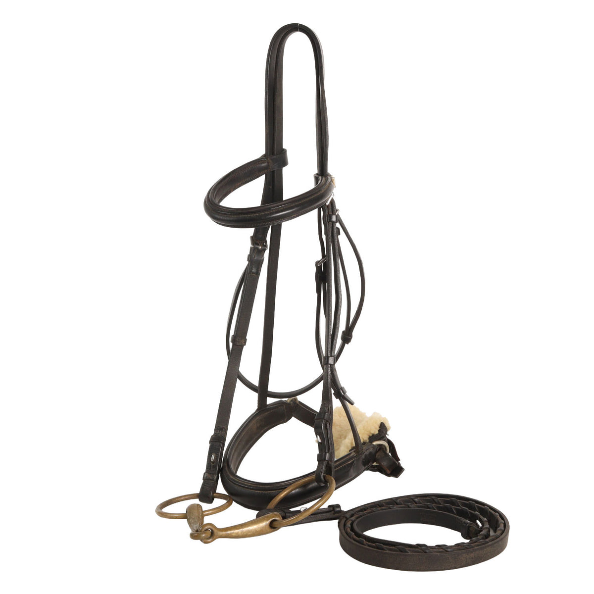エルゴノミックシリーズ 馬場用水勒 乗馬用頭絡 ブライドルレザー