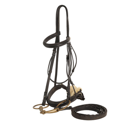 エルゴノミックシリーズ 馬場用水勒 乗馬用頭絡 ブライドルレザー