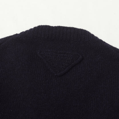 24SS マルチカーゴポケット ミリタリー ウールニット セーター (Shetland wool crew-neck sweater)