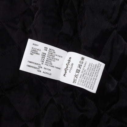 26SS mononoke・made 村上隆 細川雄太 桜 フラワー 袖レザー スタジャン / バーシティジャケット(VARSITY JACKET/SAKURA)
