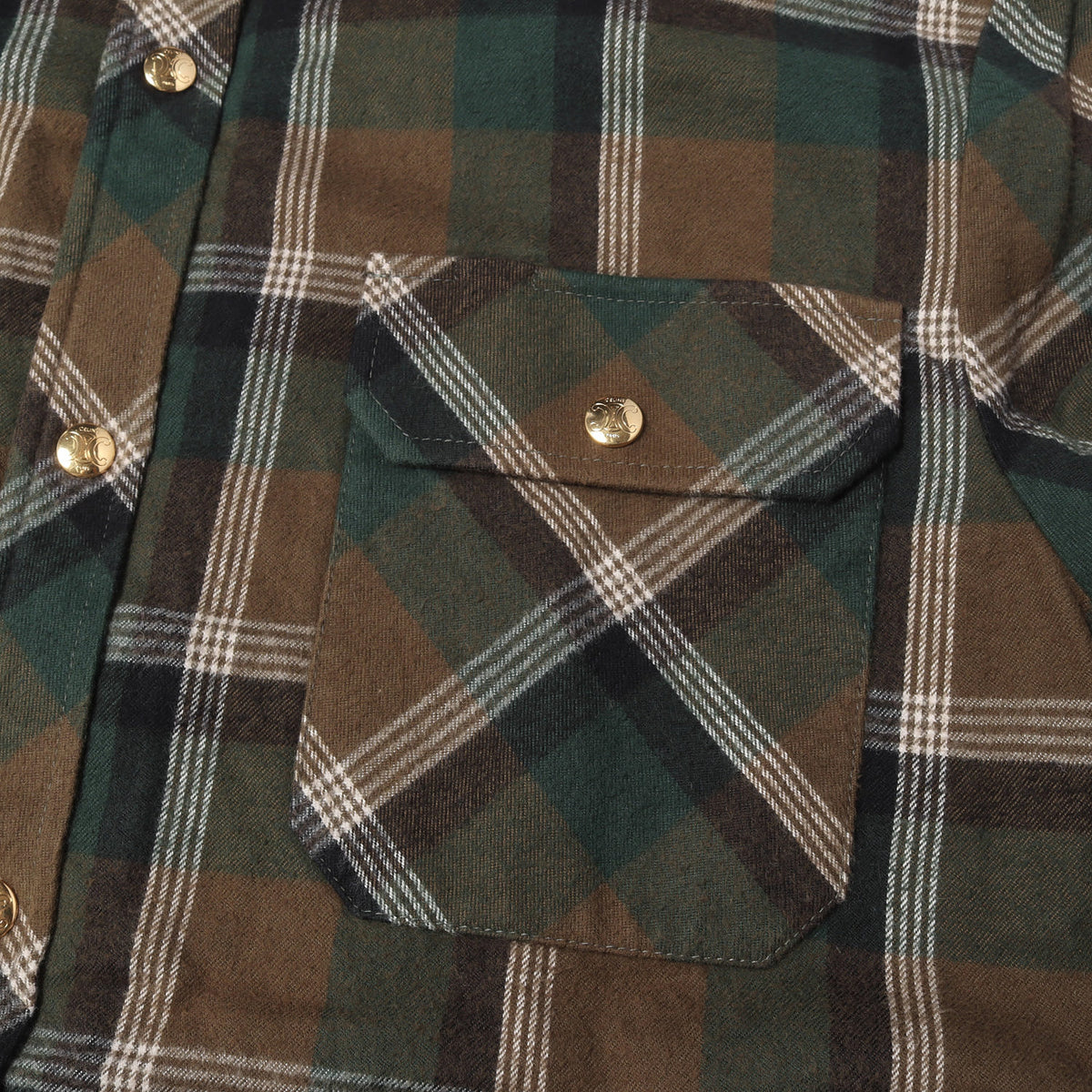 22AW チェックネル 裏地キルティング オーバーサイズ シャツジャケット(OVERSHIRT IN CHECKED)