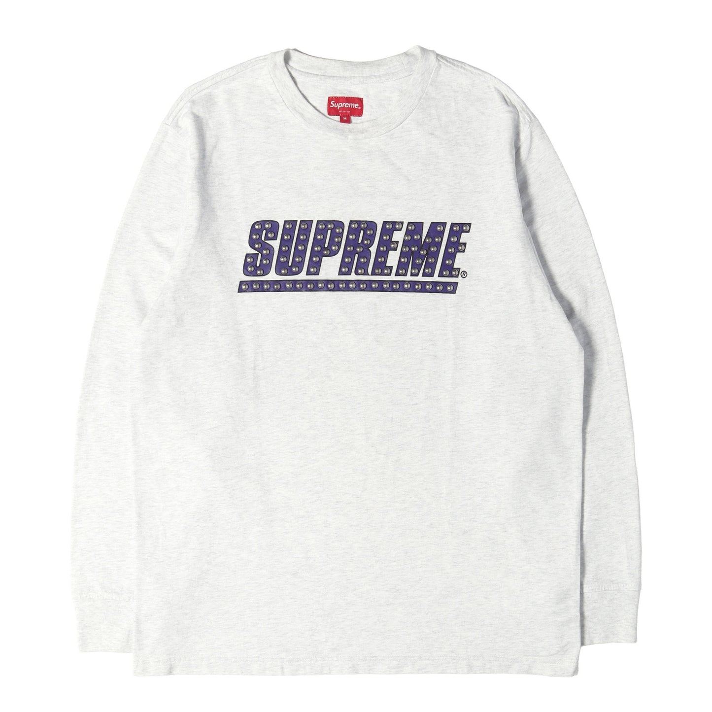 20SS スタッズカスタム ブランドロゴ ロングスリーブ Tシャツ (Studded L/S Top)