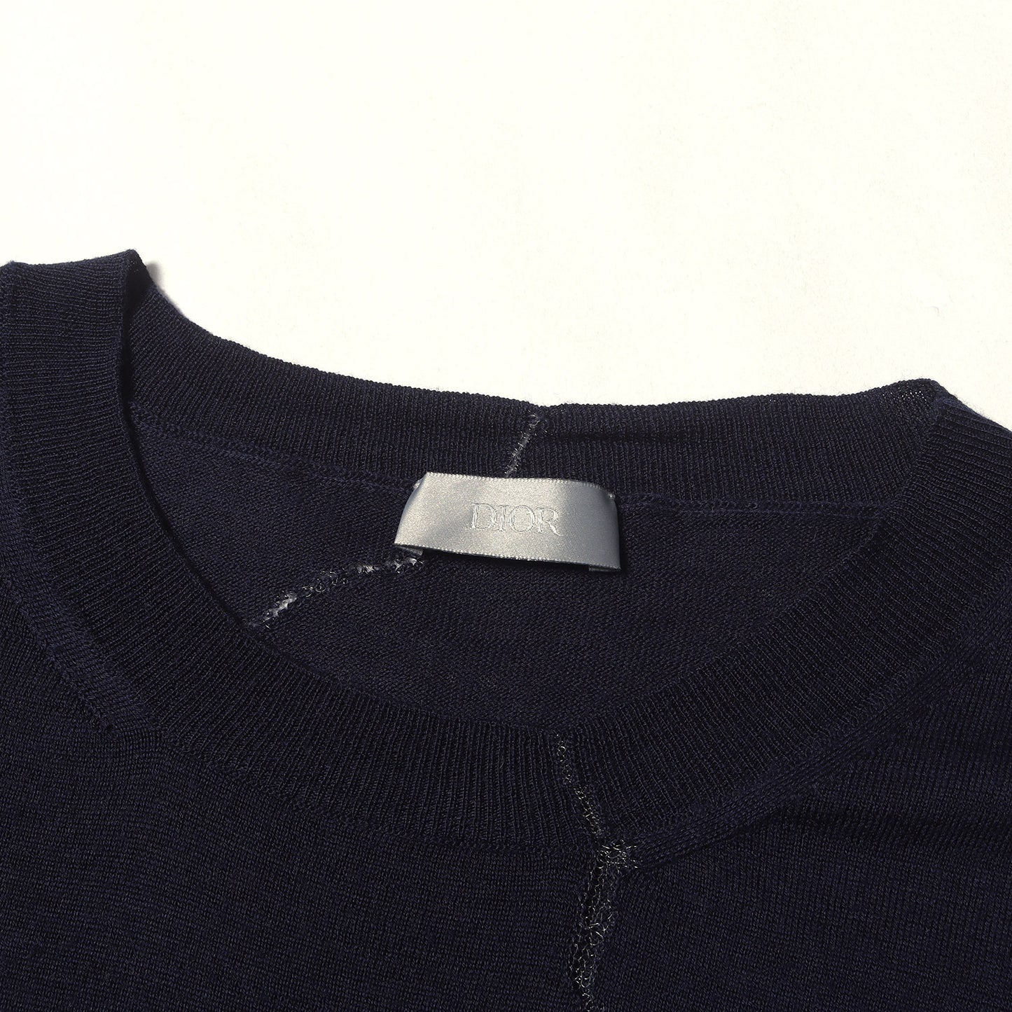 [近年モデル] ×Daniel Arsham クラック加工 パイルロゴ ウール/シルク ロング ニット 023M654AT090