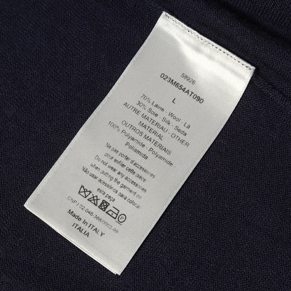 [近年モデル] ×Daniel Arsham クラック加工 パイルロゴ ウール/シルク ロング ニット 023M654AT090