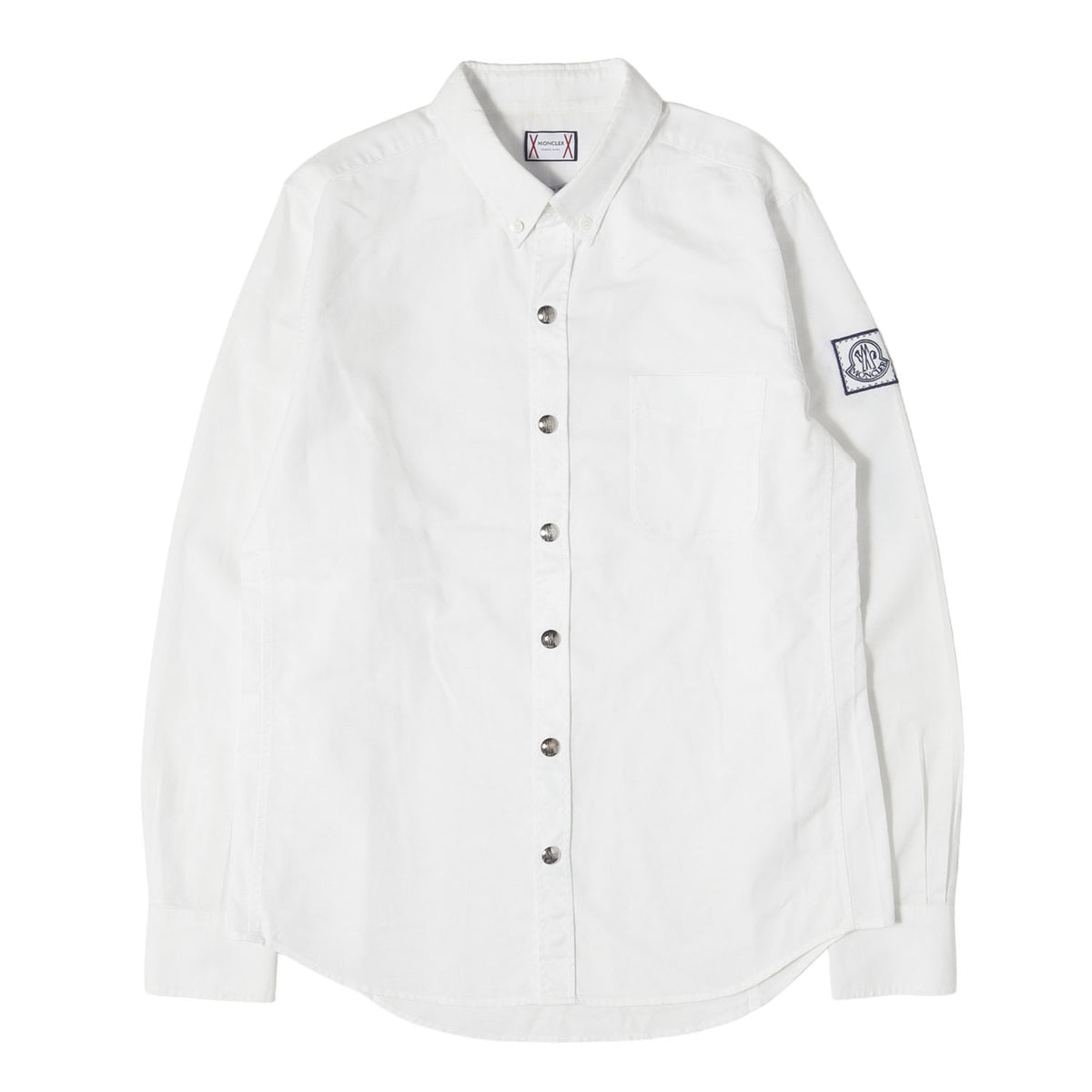 ロゴパッチ付き オックスフォードコットン スナップボタン BD シャツ (CAMICIA)