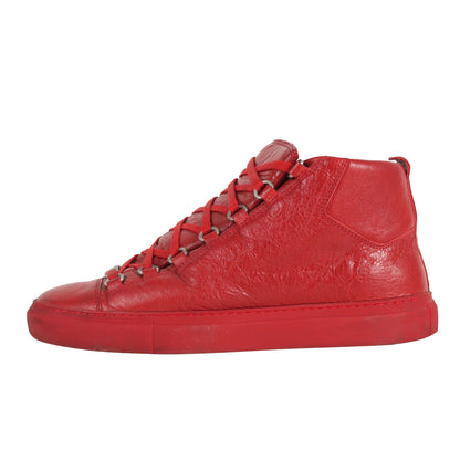 シワ加工 ラムレザー ハイカット スニーカー (ARENA)