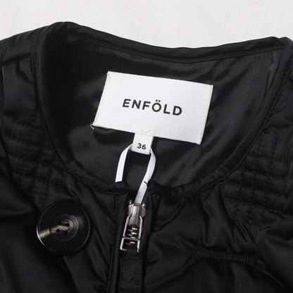 [人気モデル] 24AW チェック キルティング ノーカラー 中綿 コート (CHECK-QUILT COAT)