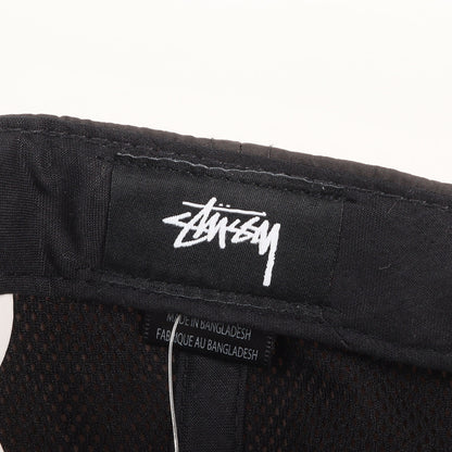 ストックロゴ刺繍 ナイロン 6パネルキャップ(STOCK NYLON STRAP BACK CAP)