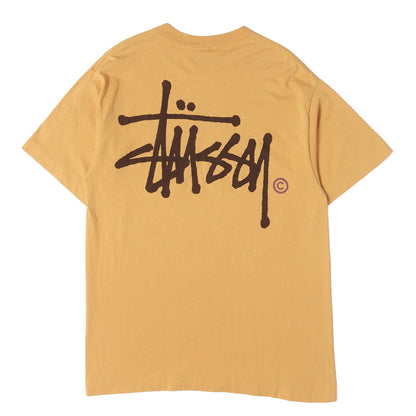 80s OLD STUSSY 黒タグ ストックロゴ Tシャツ(USA製)