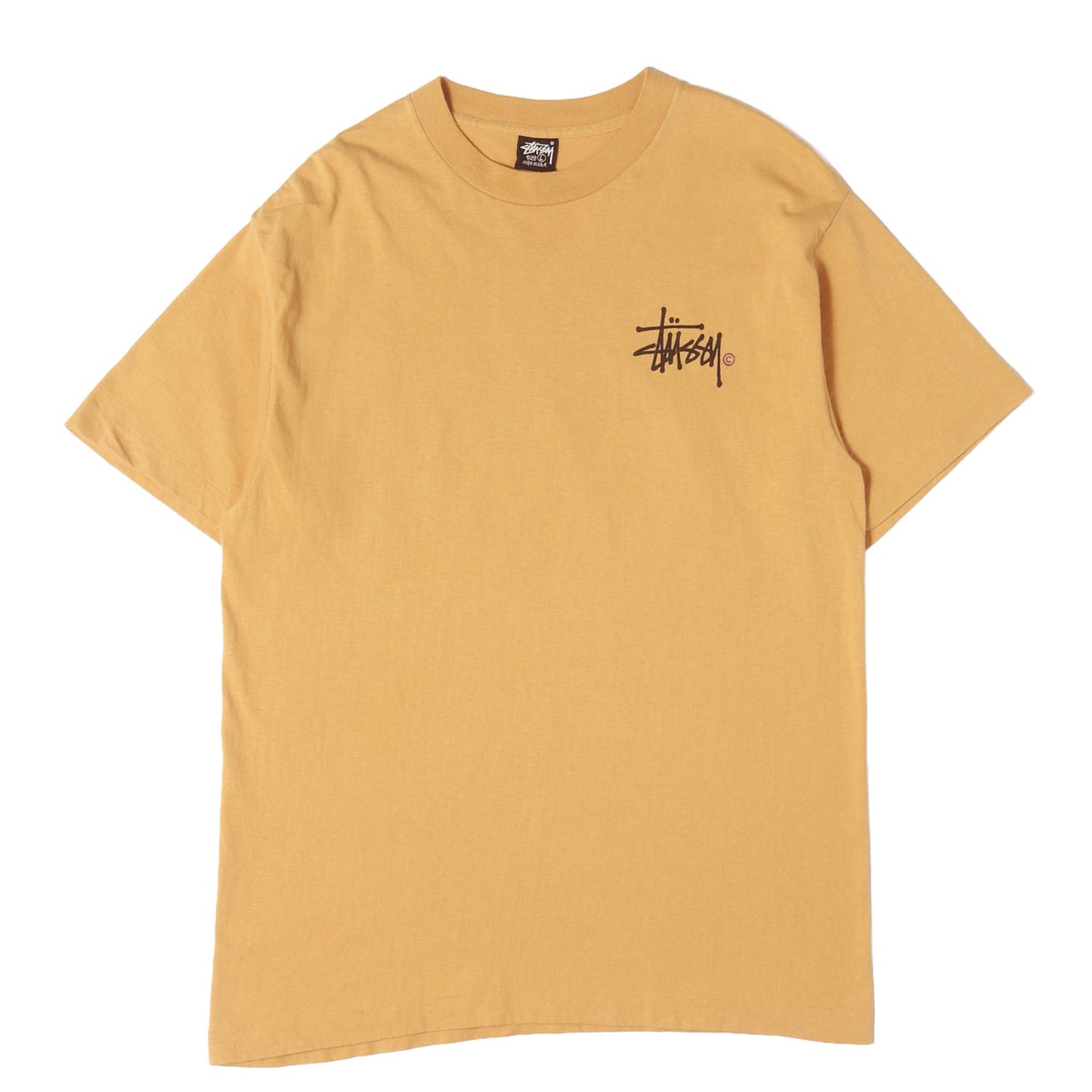 80s OLD STUSSY 黒タグ ストックロゴ Tシャツ(USA製)