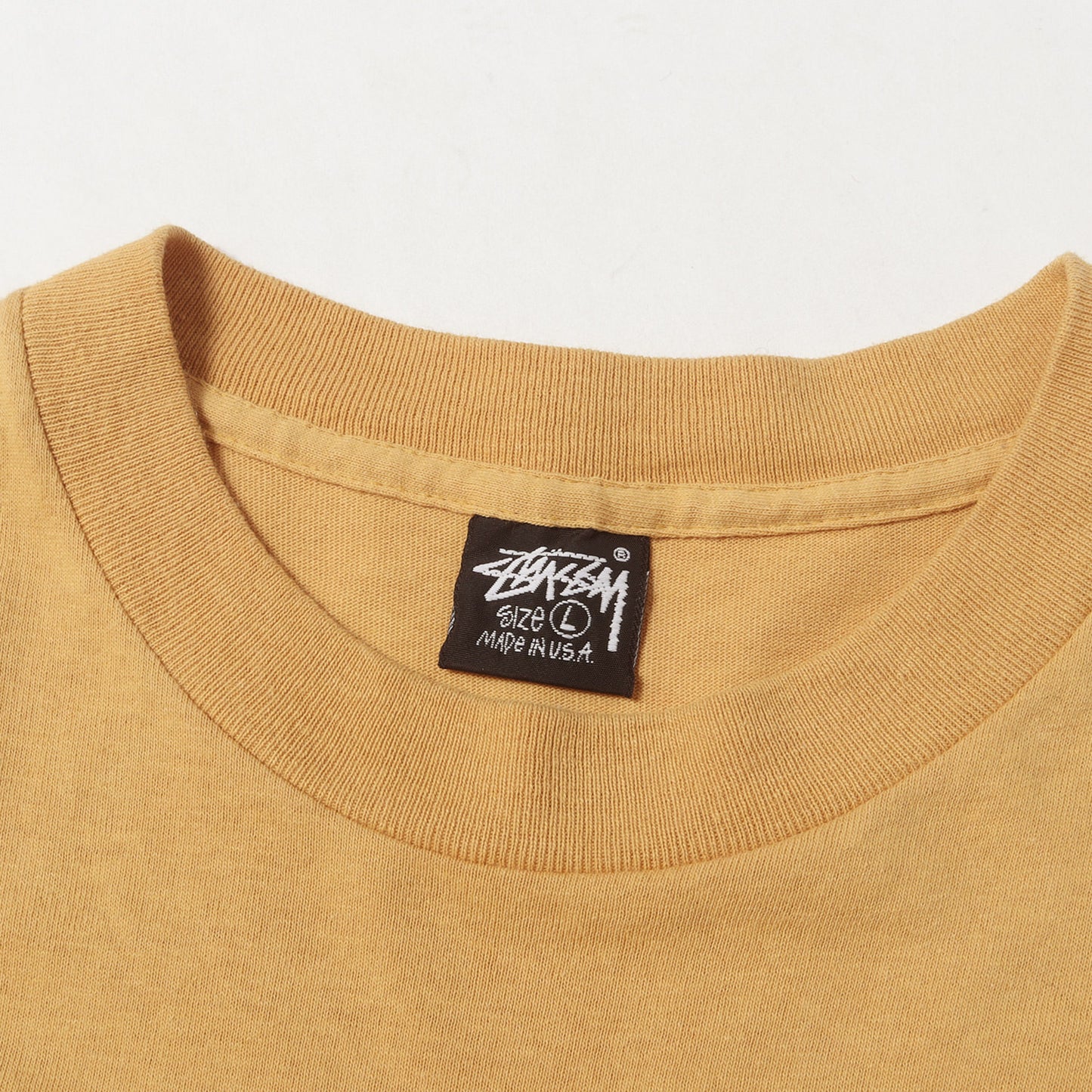 80s OLD STUSSY 黒タグ ストックロゴ Tシャツ(USA製)