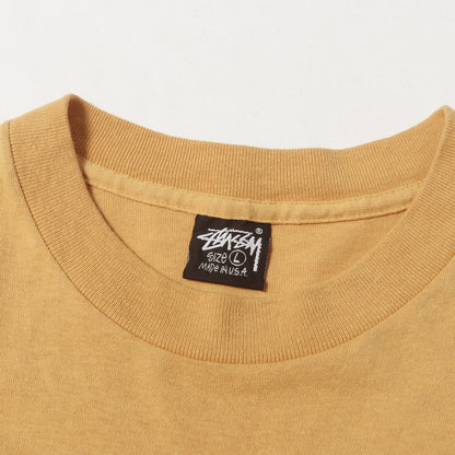 80s OLD STUSSY 黒タグ ストックロゴ Tシャツ(USA製)