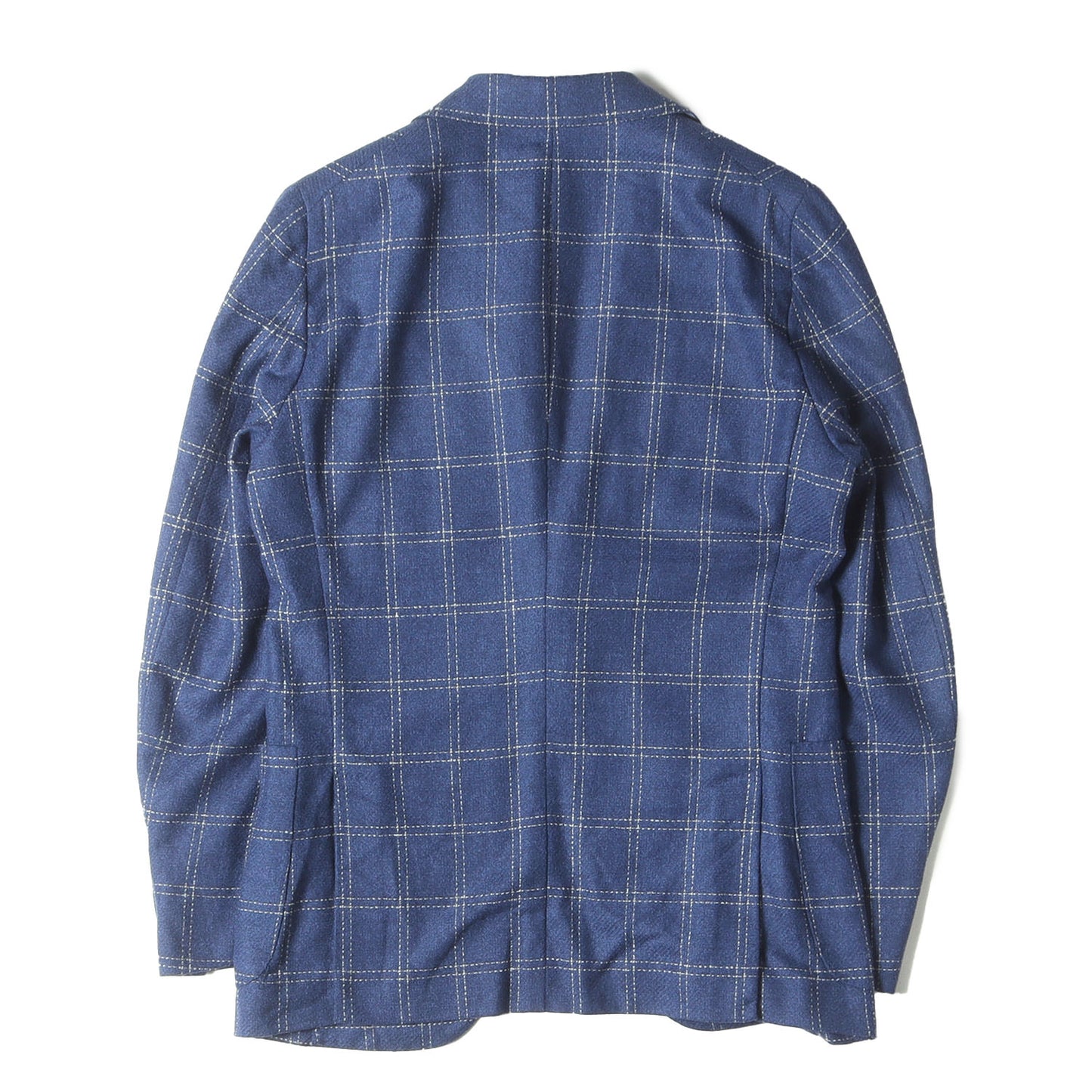 ピークドラペル チェック 1つボタン テーラードジャケット