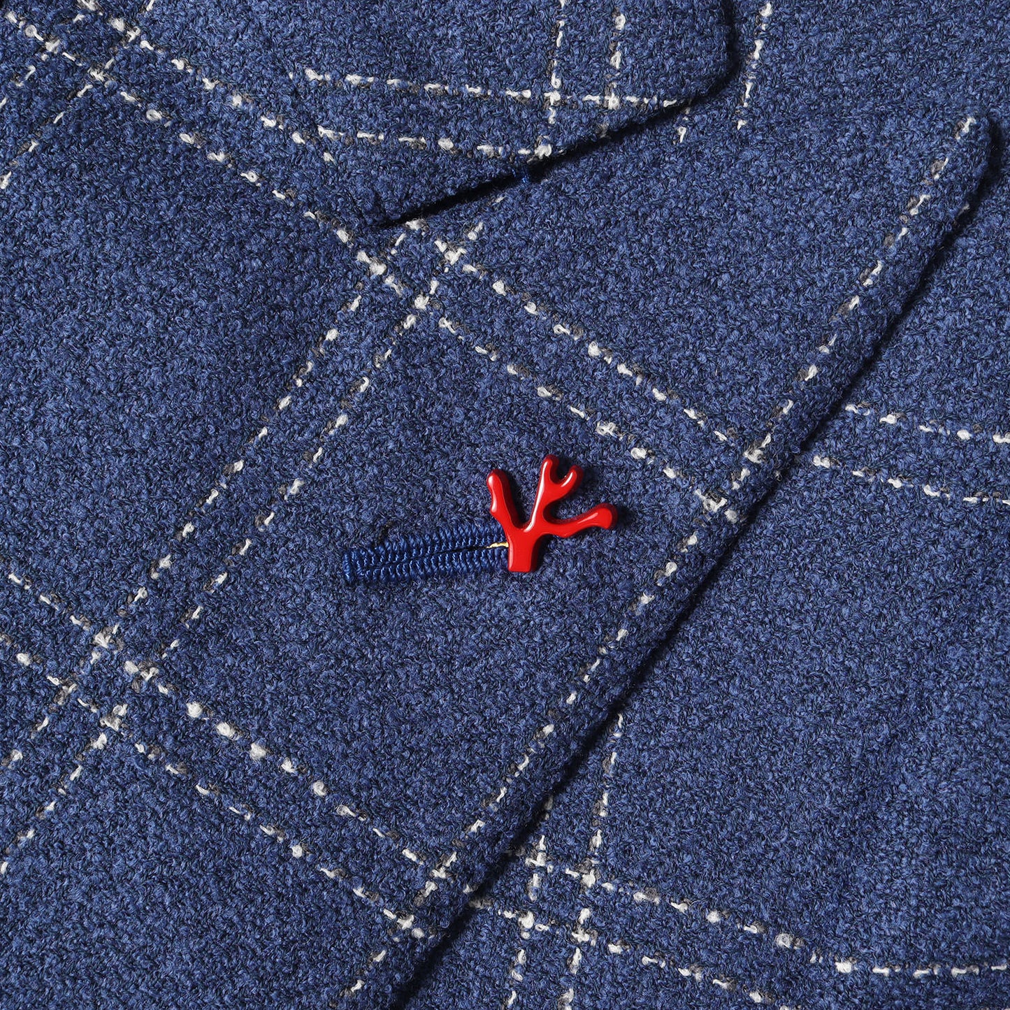 ピークドラペル チェック 1つボタン テーラードジャケット