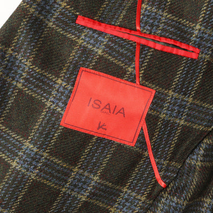 ウール/カシミヤ チェック 2つボタン テーラードジャケット