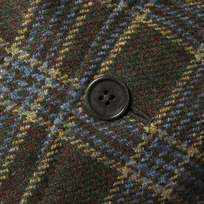 ウール/カシミヤ チェック 2つボタン テーラードジャケット