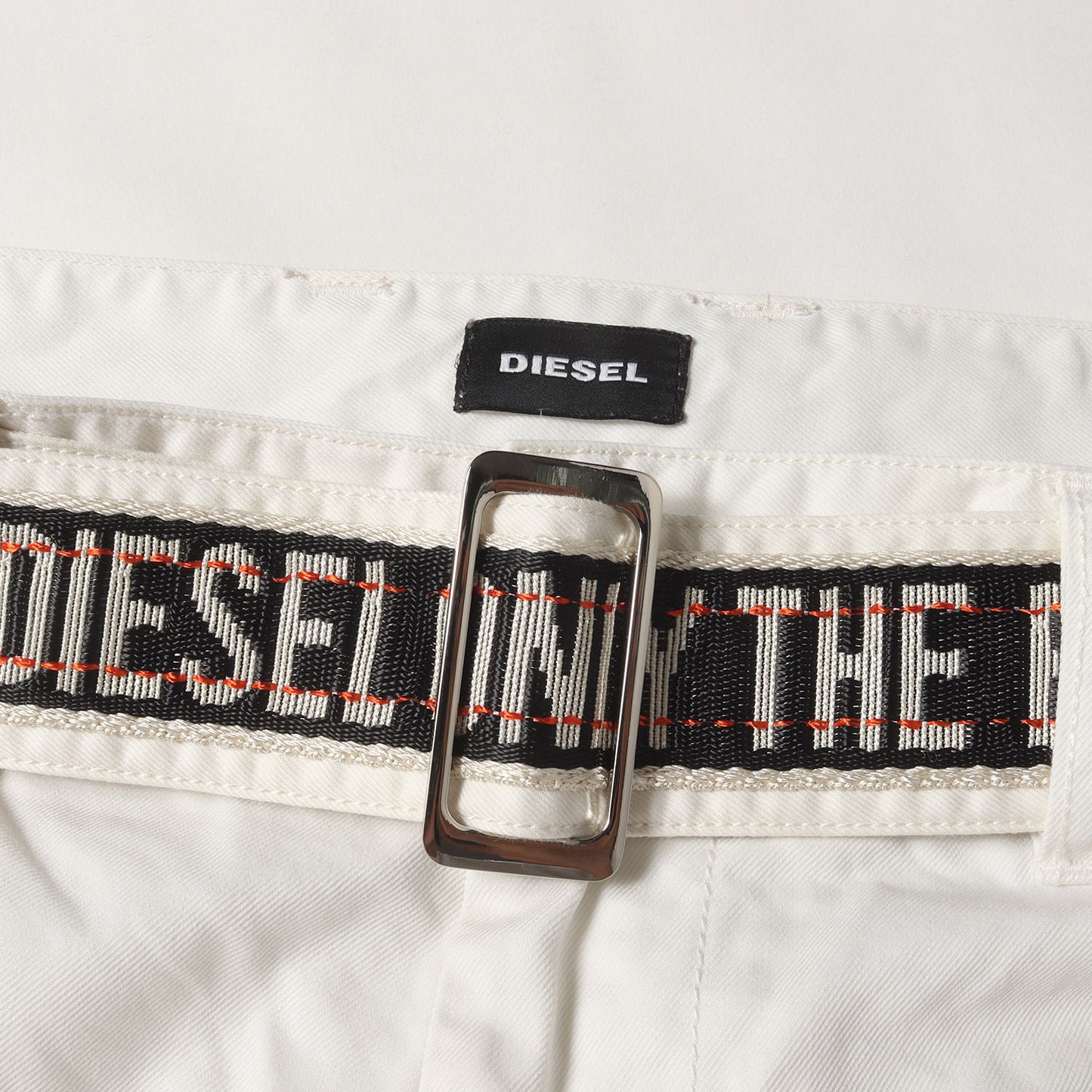 ベルト付き コットンツイル ショーツ