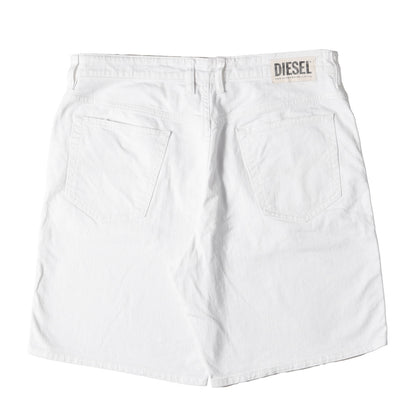 ストレッチ ホワイト デニムショーツ