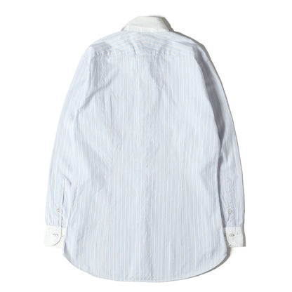 ストライプ オックスフォード クレリックシャツ